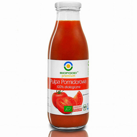 Ekologiczna PULPA Pomidorowa 500ml BIO FOOD Bezglutenowy PRODUKTY BEZ