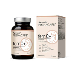 PRENACAPS FERR C+ ForMeds 60 kaps. Żelazo Witamina C Laktoferyna Dla Kobiet w Ciąży i Karmiących