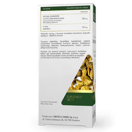 TARCZYCA BAJKALSKA FORTE 60kaps. MEDICA HERBS Bajkalina Flawonoid