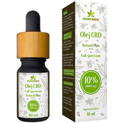 Olej 10% Natural Plus 10ml HEMP KING CBD 1000mg Full Spectrum