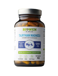 Taurynian magnezu + Witamina B6 Biowen 100 kapsułek