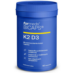 BICAPS K2 D3 ForMeds 60 kapsułek Witamina K2 100μg + D3 2000IU