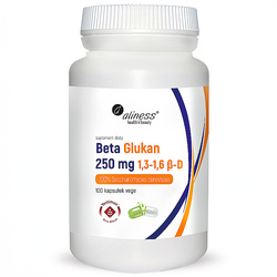 Beta Glukan 250 mg ALINESS 100 kapsułek z saccharomyces cerevisiae