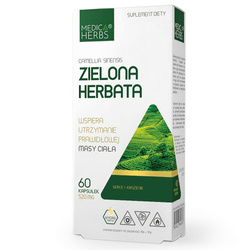 ZIELONA HERBATA 60kaps. MEDICA HERBS galusan epigalokatechiny EGCG