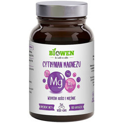 Cytrynian Magnezu BIOWEN Magnez B6 100 kapsułek