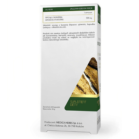 SZCZEĆ POSPOLITA 60kaps. MEDICA HERBS Wyciąg z Korzenia Naturalne Pochodzenie