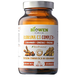 KURKUMA C3 Complex+ BIOWEN 60 kaps. kurkumina 98% imbir piperyna 95%