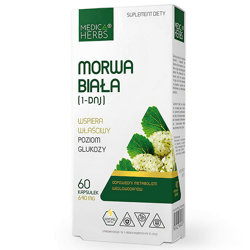 MORWA BIAŁA 1-DNJ 60kaps. MEDICA HERBS Prawidłowy Metabolizm Węglowodanów Glukoza