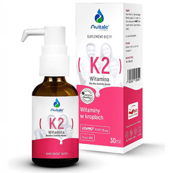 Witamina K2 Mk7 30ml Avitale ALINESS w kroplach z fermentacji bakterii Natto