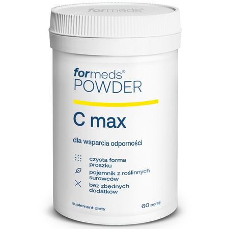 POWDER C MAX formeds Kwas L-askorbinowy D3 Cynk 60 porcji 