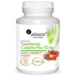 Tokotrienols Complex PLUS 50mg EVNOL SUPRABIO ALINESS Witamina E 60 kaps.