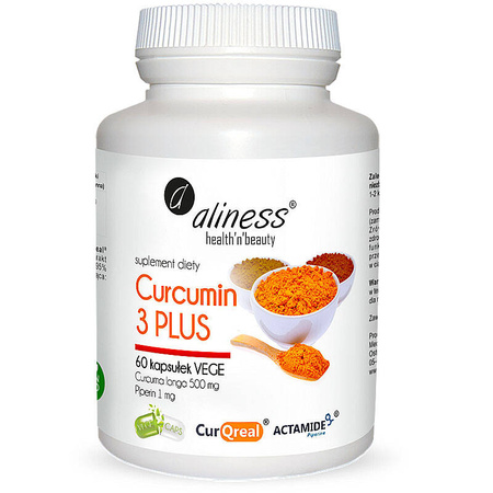 Curcumin 3 PLUS Piperin 60 kaps. ALINESS Kurkumina Piperyna