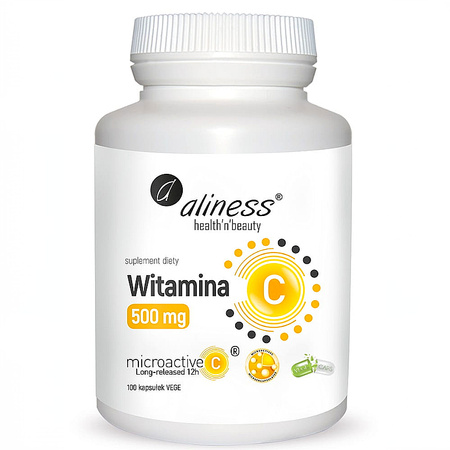 Witamina C 500 mg microactive 12h ALINESS 100 kapsułek