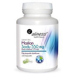 Maślan Sodu 550mg ALINESS Kwas masłowy 170mg 100 kapsułek