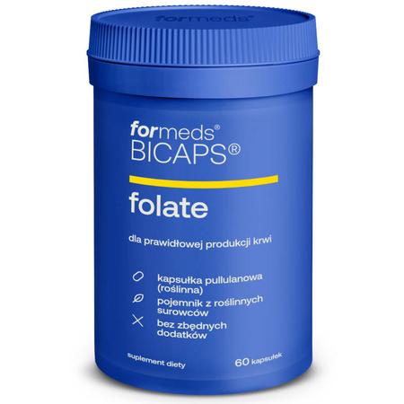 BICAPS FOLATE ForMeds 60 kapsułek Foliany Homocysteina