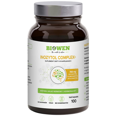 INOZYTOL Complex+ BIOWEN 100 kapsułek myo D-chiro scyllo witamina B6 