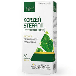 KORZEŃ STEFANII 60kaps. MEDICA HERBS Stephania Root Naturalne Pochodzenie