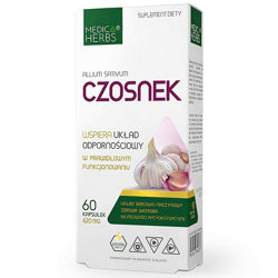 Czosnek 60kaps. MEDICA HERBS wspiera UKŁAD ODPORNOŚCIOWY Allicyna