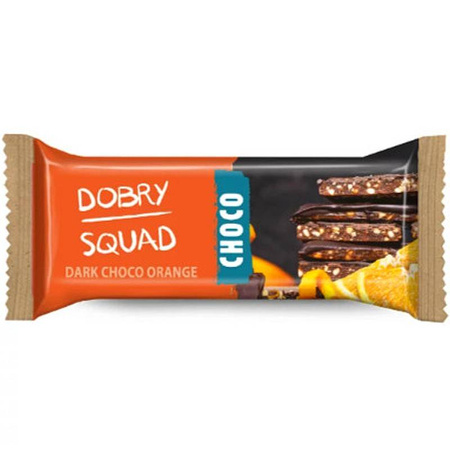 BATON Dark Choco Orange CHOCO 50g DOBRY SQUAD Pomarańcza z Gorzką Czekoladą