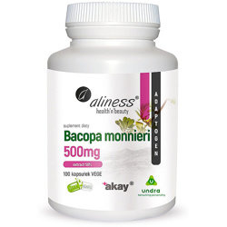 Bacopa Monnieri 500mg ALINESS 100 kaps. BAKOPA DROBNOLISTNA ekstrakt 50%