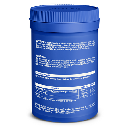 BICAPS KELP ForMeds 60 kapsułek Ekstrakt z Morszczynu pęcherzykowatego JOD