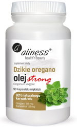 Dzikie oregano olej STRONG karwakrol 90% ALINESS olejek z dzikiego oregano 90 kapsułek miękkich