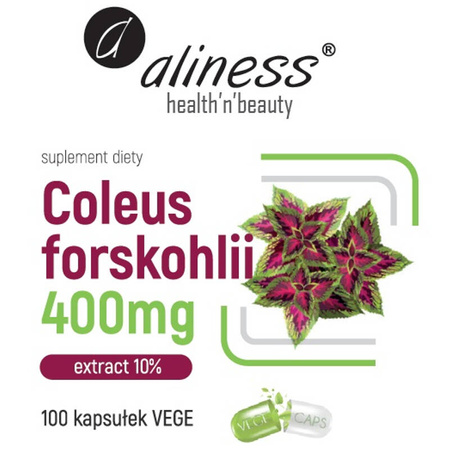 Coleus forskohlii pokrzywa indyjska ALINESS ekstrakt 100 kapsułek