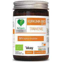 BIO KURKUMA 50 kapsułek BeOrganic kurkuminoidy piperyna