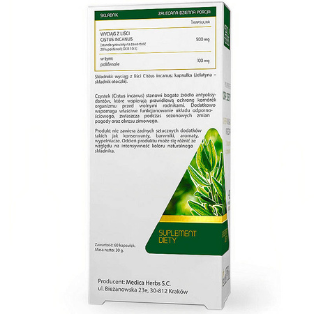 CZYSTEK polifenole MEDICA HERBS 60 kapsułek