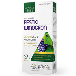 PESTKI WINOGRON 60kaps. MEDICA HERBS Krążenie Naczynia Krwionośne OPC