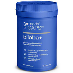 BICAPS BILOBA+ ForMeds 60 kapsułek Ginkgo Biloba Żen-Szeń Koreański Witamina B1 B3 B5 B6 B12