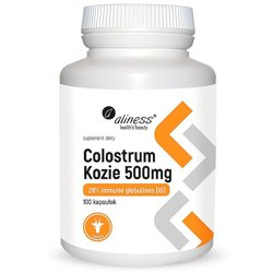 COLOSTRUM KOZIE 500mg ALINESS 100 kapsułek Kolostrum Siara Kozia 28% IG