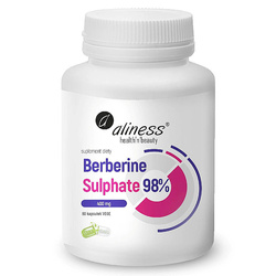 Berberine Sulphate 98% 400mg ALINESS Berberyna Siarczan 60kaps.