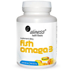 Fish OMEGA 3 ALINESS 90 kapsułek EPA 180mg DHA 120mg