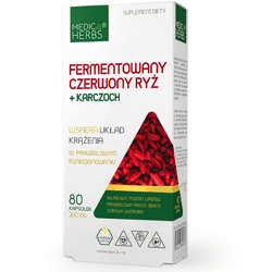 FERMENTOWANY CZERWONY RYŻ + KARCZOCH 80 kaps. MEDICA HERBS