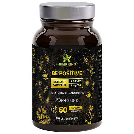 BE POSITIVE CBD CBG 60 kaps. HEMP KING siła umysł odprężenie