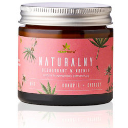 Naturalny Dezodorant z CBD HEMP KING w kremie 65g zapach grejpfruta i pomarańczy