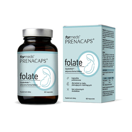 PRENACAPS FOLATE ForMeds 60 porcji Kwas Foliowy B9 Dla Kobiet w Ciąży i Karmiących