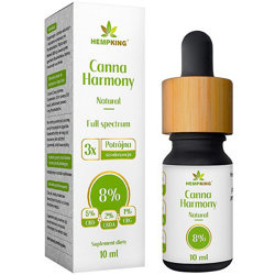 Olej 8% Canna Harmony 10ml HEMP KING CBD 5% CBG 1% CBDA 2% Full Spectrum