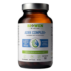 ADEK COMPLEX+ BIOWEN 90 kapsułek witaminy A D3 E K2 w oleju MCT