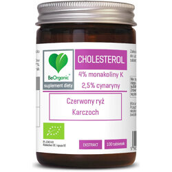 Cholesterol 100 tabletek BeOrganic BIO Fermentowany czerwony ryż Karczoch