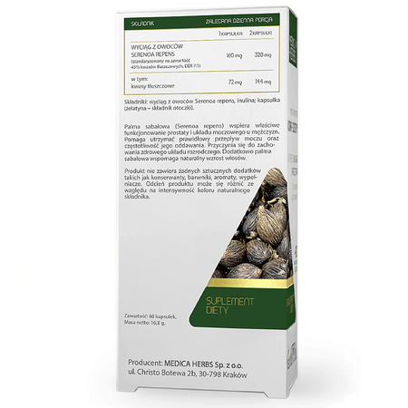 Palma Sabałowa 60kaps. MEDICA HERBS wspiera PROSTATĘ
