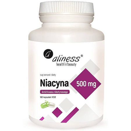 Niacyna 100 kapsułek ALINESS Witamina B3 Amid Kwasu Nikotynowego