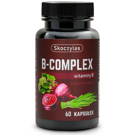 B-COMPLEX 60kaps. SKOCZYLAS Burak Ćwikłowy Młody Jęczmień Witamina B1 B2 B3 B5 B6 B12 Kwas Foliowy