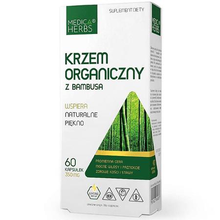 Krzem Organiczny z Bambusa 60kaps. MEDICA HERBS Bambus Krzemionka Promienna Cera Włosy Paznokcie