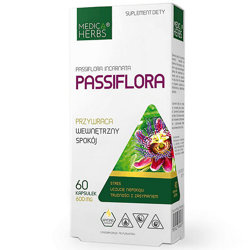 PASSIFLORA 60kaps. MEDICA HERBS Wewnętrzny Spokój Stres Zasypianie