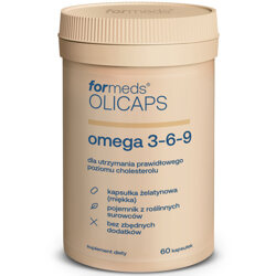 OLICAPS Omega 3-6-9 ForMeds 60 kapsułek Kwasy Omega 3 6 9 Olej Lniany ALA Kwas Linolowy Oleinowy