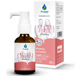 Witamina K2 Mk7 z D3 FORTE 30ml Avitale ALINESS K2+D3 w kroplach