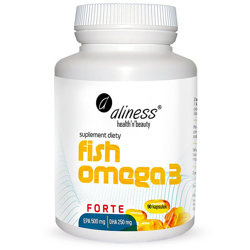 Fish OMEGA 3 FORTE ALINESS 90 kapsułek EPA 500mg DHA 250mg