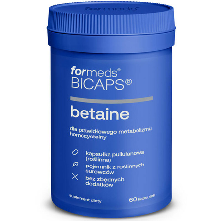 BICAPS BETAINE ForMeds 60 kapsułek Betaina HCI Chlorowodorek Betainy